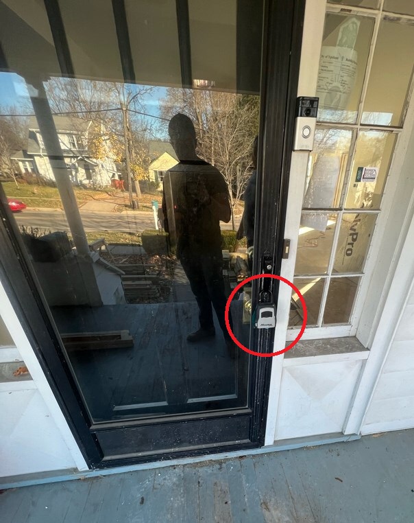 Combination lockbox on a jobsite