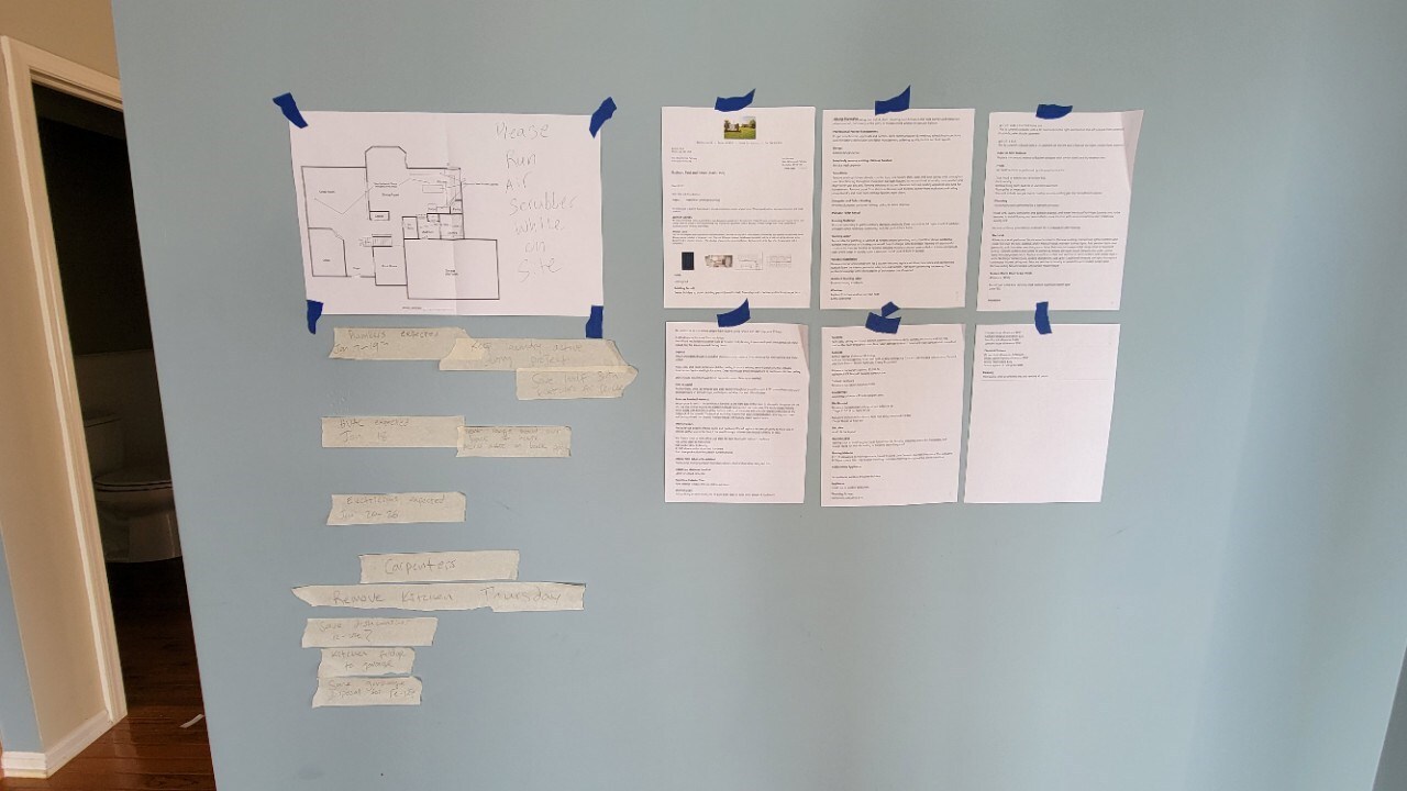 Site preparation paperwork in use